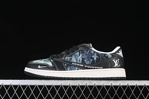 All Categories Air Jordan Jordan Series Basketball Shoes Air Jordan 1 Low High-end Customized Low-top Shoes Travis Scott x Fragment Design x Air Jordan 1 Low OG SP AJ1 Joe 1 LV Joint Retro Denim Low-top Cultural Casual Shoes LD2028-045